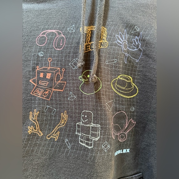 Port Company Roblox Gamer Black Hoodie for Men - Picture 3 of 9